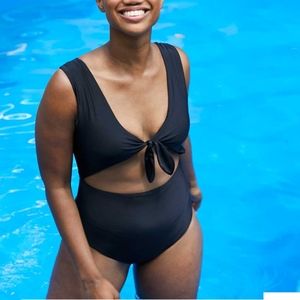 Aerie tie front one piece baithing suit